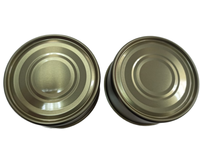 Meilleur prix pour emballage en acier sans étain, forme ronde, couvercle EOE, thon en conserve, nourriture pour animaux de compagnie, certifié ISO9001, conception de logo personnalisée, offset/numérique