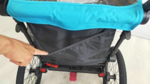 Poussette pliable 3 en 1 pour animaux de compagnie KS-6200, remorque pour vélo, cadre en alliage d'aluminium, suspension indépendante, roues pivotantes EVA de 8 pouces pour gros chiens - Product Image 5