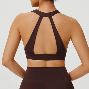 Soutien-gorge de sport personnalisé en gros pour femmes, col carré profond, antichoc, pour la gym, le yoga et le fitness - Product Image 5