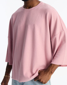 T-shirt unisexe à col rond et manches longues, de bonne qualité, 100% coton, coupe ample et carrée, style streetwear, marque privée, fournisseur OEM ODM - Product Image 2