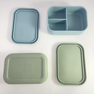 Boîte à lunch en silicone à 3 compartiments de 700 ml - Étanche - Passe au micro-ondes - Plateau bento de qualité alimentaire pour enfants, adultes et repas en déplacement - Product Image 6