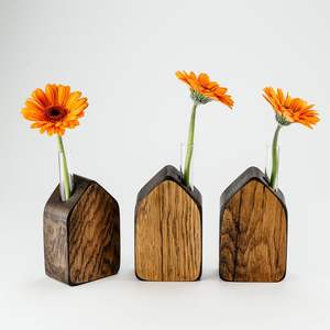 Jarrón de Flores de Madera Tradicional de Fabricante OEM para Decoración Cultural del Hogar con Patrones Detallados y Superficie Pulida de Larga Duración - Product Image 3