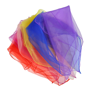 Écharpe en soie pour la danse et les instruments de musique des enfants, éducation précoce, 60x60/40x50cm, multicolore, lot en vrac - Product Image 4