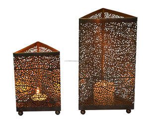 Porte-bougie en métal fer forgé en forme de flocon de neige, fait à la main, marque IHA, décoration de Noël, jardin, table, maison, occasions polyvalentes - Product Image 5