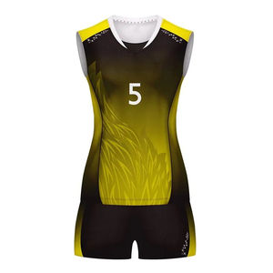Concevez votre propre uniforme de volley-ball à manches courtes respirant et sublimé, fabriqué au Pakistan - Product Image 5
