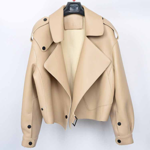 Veste en cuir véritable imperméable sur mesure, personnalisation de marque, prix usine, manteau en cuir doublé polaire pour femme, haute qualité - Product Image 5