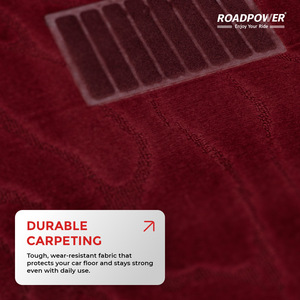 ROADPOWER (RP-MAT-188) Universal 5-Piece Premium Carpet Car <b>Floor</b> Mats For Front And Rear <b>Seats</b> Protects Vehicle From Dirt - Product Image 6