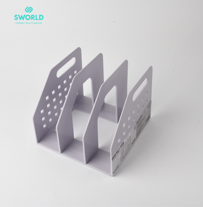 SWORLD Wholesale ABS Japandi Desktop File Organizer <b>Document</b> <b>Folder</b> Holder Compact Multi-Color OEM ODM - Product Image 3