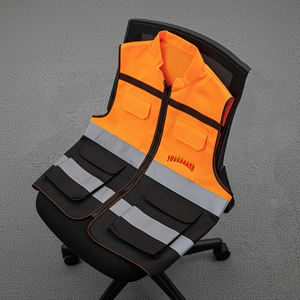 Gilet de sécurité sans manches réfléchissant haute visibilité LED étanche ANSI Classe 1 avec logo OEM/ODM pour travaux de construction routière - Product Image 2
