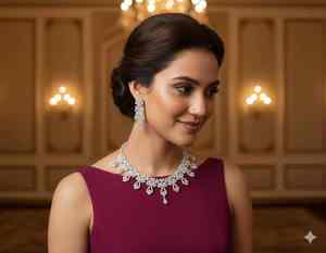 Conjunto de collar tradicional de latón hecho a mano de la mejor calidad con aretes, joyería nupcial étnica india disponible al mejor precio - Product Image 2