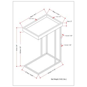 Tavolino Laterale Gallagher C Naturale con Supporto per Laptop - Product Image 5