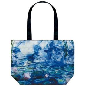 AU-01204 Tote Bag donna Art déco 'Water Lilies' Design Monet elegante ed elegante - Product Image 1