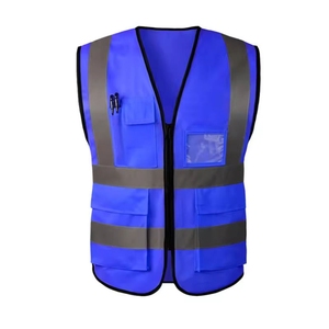 Chaleco de Seguridad de Alta Visibilidad al por Mayor, Tejido de Punto, Franjas Reflectantes, Múltiples Bolsillos, Unisex, Ropa de Trabajo, Impermeable - Product Image 5