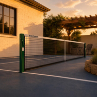 Poteau de filet de pickleball en acier galvanisé à chaud Enlio pour usage intérieur/extérieur, épaisseur 2 mm et 3 mm, facile à installer
