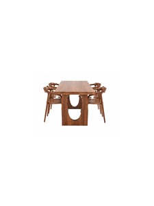 Fauteuil en bois de style mid-century moderne avec dossier incurvé et pieds élégants pour salle à manger, usage domestique, design stable - Product Image 4