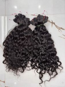 Perruque de cheveux naturels indiens bruts ondulés de 10 à 32 pouces, haute densité, noirs naturels, doux, soyeux et durables - Product Image 3