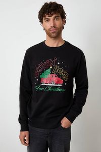 Pull en molleton à col rond surdimensionné pour homme d'hiver 100% coton tricoté avec motif uni Logo personnalisé Impression sérigraphique - Product Image 4