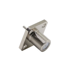 Conector RF Hembra BNC de 25 mm con Brida Cuadrada, 50 Ohmios, Totalmente de Latón, Montaje en Panel de Cuatro Orificios, Conector Coaxial para Interconexión de Chasis - Product Image 5