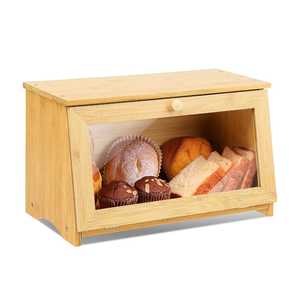 Black Metal Roll Top Bread Box <b>Large</b> <b>Kitchen</b> Countertop Food Storage Container <b>Bin</b> Holder Keeper Case Organizer - Product Image 3