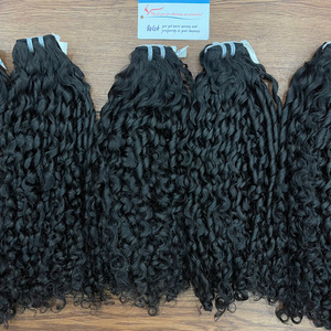 Extensions de cheveux humains vierges vietnamiens bouclés Pixie, double trame, prêtes à être expédiées – Produit capillaire de luxe - Product Image 1