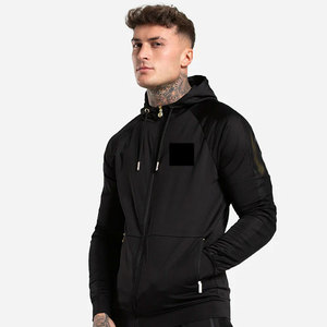 เสื้อฮู้ดซิปแบบเต็มตัว แห้งเร็ว ทรงเข้ารูปสำหรับออกกำลังกาย ผู้ชาย สกรีนโลโก้แบรนด์ของคุณเองได้ - Product Image 4