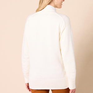Pull en maille torsadée pour femme, col rond, manches longues, coupe décontractée, confortable et décontracté, idéal pour l'automne et l'hiver, vente en gros de vêtements confortables - Product Image 6