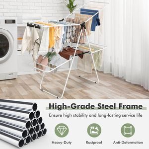 Tendedero Plegable de 2 Niveles Ajustables Tipo Ala de Gaviota - Product Image 3