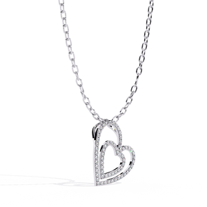 Aries Jewel Classic 14K <b>Solid</b> <b>Gold</b> Round Cut Set Lab Diamond Solitaire <b>Pendant</b> Necklace for Women Party Gift - Product Image 3