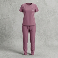 Tenues d'infirmière personnalisées en coton de haute qualité avec détection d'aiguilles, uniformes médicaux d'hôpital unisexes pour femmes à manches régulières