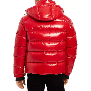 Chaquetas Rojas Acolchadas Brillantes de Invierno Casuales Personalizadas para Hombre, Chaquetas Acolchadas de Burbuja de Alta Calidad, Nuevo Estilo de Moda - Product Image 3