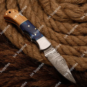 Cuchillo Plegable de Acero de Damasco Forjado a Mano, Premium, EDC, Táctico, para Caza, Camping, Supervivencia, Personalizado, OEM, ODM, Venta al Por Mayor - Product Image 2