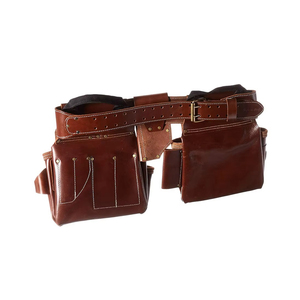 Professional Best Quality Made Tool Bag With Belts Wholesale Men's Pure Leather Tool Kit Belts In Solid Color - Product Image 5