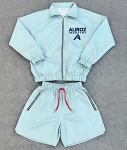 Ensemble deux pièces léger et écologique, coupe-vent, survêtement décontracté, streetwear, survêtement en nylon - Product Image 1