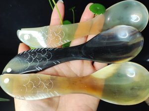 Cucharas de caviar de cuerno de búfalo, juego de cocina de lujo, cuchara para servir de cuerno de búfalo a buen precio - Product Image 6