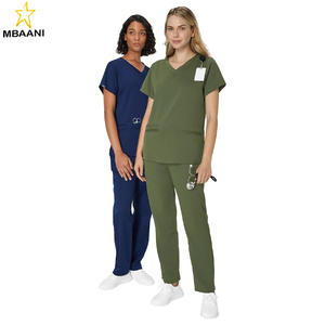 เสื้อสครับพรีเมียมสำหรับผู้หญิงพร้อมกระเป๋า  ชุดสครับสวมใส่สบายสำหรับผู้หญิง  ของใช้จำเป็นสำหรับพยาบาล - Product Image 6