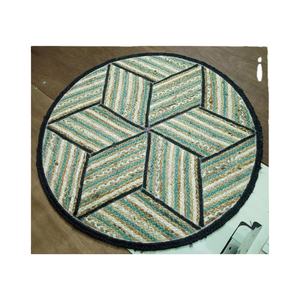 Tapis en jute et sisal jacquard réversible, grand format, tissé à la main, à poils coupés, adapté aux animaux domestiques, lavable en machine, intérieur/extérieur, voitures - Product Image 1