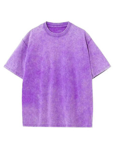 100% Cotton Heavy <b>Weight</b> Acid Washed Oversized Crewneck Jersey Solid Logo T-Shirt Men Plus Size Women <b>Blank</b> Bulk Wholesale - Product Image 2