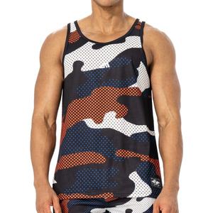 Débardeur décontracté à col rond en polyester pour homme, personnalisable avec logo et impression, en maille, sans manches, style musculaire - Product Image 1