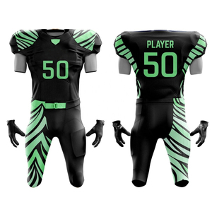 Uniformes de Fútbol Americano Personalizados al por Mayor, Camisetas de Alta Calidad, Más Vendidas, Talla XL, Corte Largo, Técnica de Sublimación, Competitivas - Product Image 1