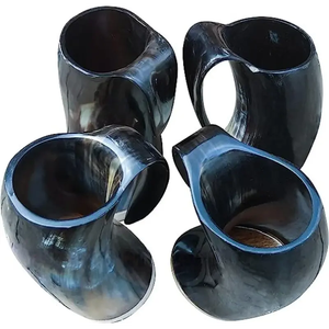 Jarra Vikinga de Cuerno de Búfalo Genuino de Alta Calidad, Taza de Cerveza Estilo Bohemio con Asa, Ecológica y Personalizable - Product Image 5