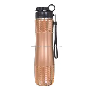 Hot Trending 100%Copper Bottle Handmade High Quality For Hotel Home Kitchen Tabletop Hammered Copper Water Bottle For Home Use