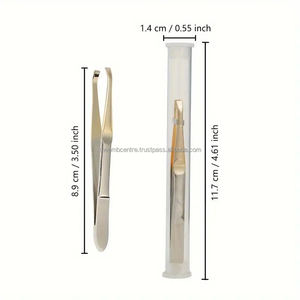Pince à épiler les sourcils pince en acier inoxydable tondeuse à sourcils pince d'extension de cils maquillage beauté réparation outil de cils - Product Image 5