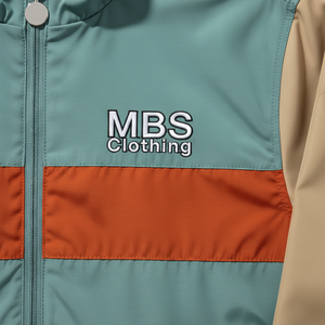 Custom Wholesale Men Vintage Color Block Windbreaker Jacket Lightweight Waterproof Outdoor Retro Streetwear Track Top Coat - Product Image 4