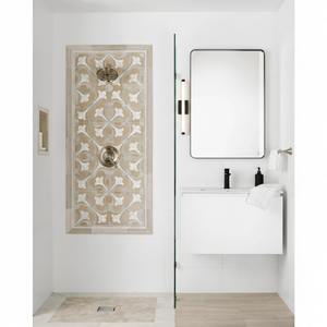 Carreaux de pierre <span class=keywords><strong>calcaire</strong></span> de style moderne en forme de lanterne, mosaïque pour sol de salle de bain et décoration murale intérieure - Product Image 5