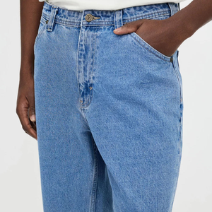 Jean unisexe 100 % coton, séchage rapide, taille haute, coupe droite, style ample, broderie, plusieurs couleurs, style vintage, poids lourd - Product Image 3