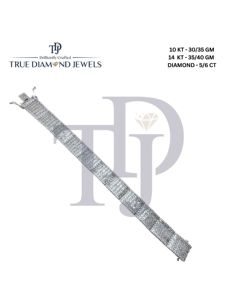 Bracelet jonc de luxe pavé de diamants en or 10K 14K, 6 carats, VS1 VS2, couleur H-I, style Iced Out, bijoux de créateur élégants pour femme, parfaits pour les soirées - Product Image 3