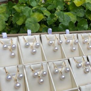 Versátiles Pendientes Colgantes de Perlas de Agua Dulce Naturales de 12-13 mm, Estilo Micro Casual, con Baño de Oro de 18k, para Uso Diario, Color Blanco Australia - Product Image 3