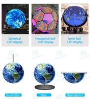 Écran LED sphérique personnalisé de 2m, 3m, 4m, 5m de diamètre, mur vidéo LED extérieur, écran LED globe étanche