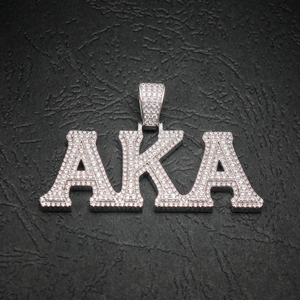 Cadenas de Hip Hop de Lujo con Incrustaciones de Diamantes Cultivados en Laboratorio, Plata de Ley 925, para Colgantes de Letras, para Hombre - Product Image 2