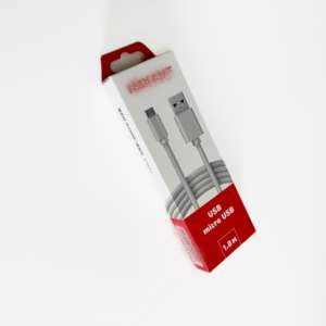 Caja de Papel Personalizada Reutilizable con Doble Inserto y Orificio para Colgar, Empaque de Papel Artístico para Cargador y Cable de Datos al por Mayor - Product Image 2